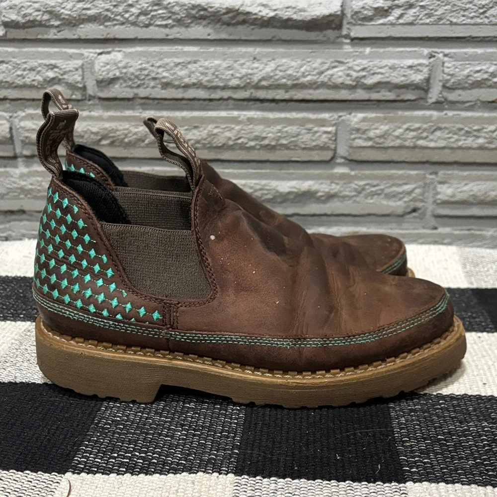 Georgia Boot Women’s Brown and Teal Romeo’s - Picture 5 of 8